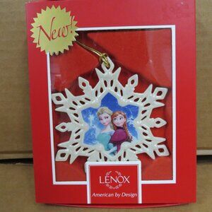 LENOX "Frozen" Disney Showcase Porcelain Snowflake Christmas Holiday Ornament